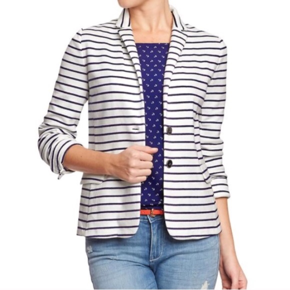 Old Navy Striped Jersey Blazer - Picture 2 of 2